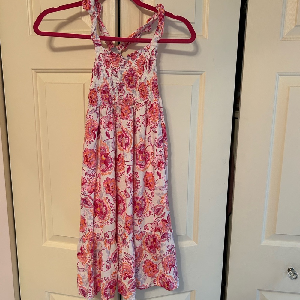 Girls pink flower dress